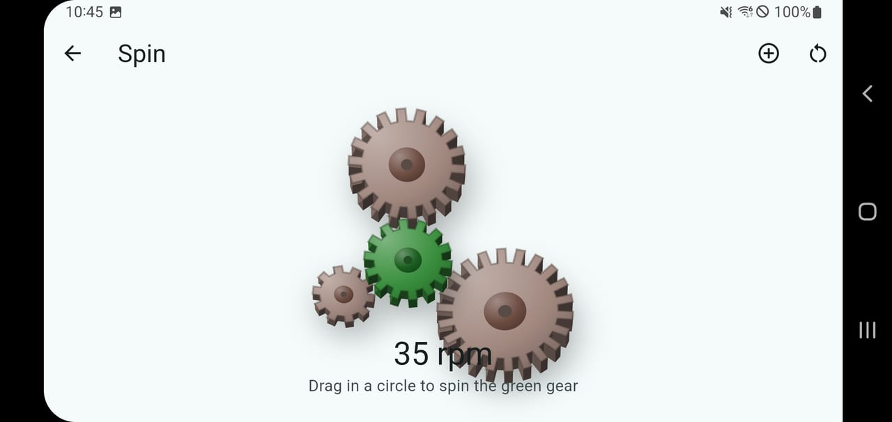 Spin fidget in the epFidget app